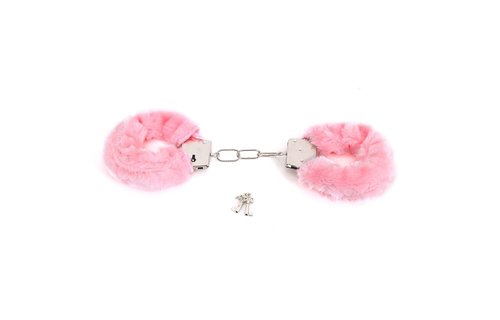Thin Metal Handcuffs with Fur | Beginner Set for Women