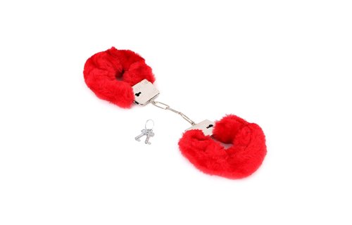 Thin Metal Handcuffs with Fur | Beginner Set for Women