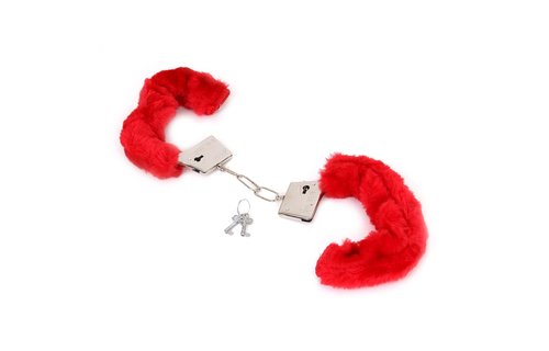 Thin Metal Handcuffs with Fur | Beginner Set for Women