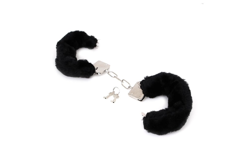 Handschellen Plüsch Dünn-Metall