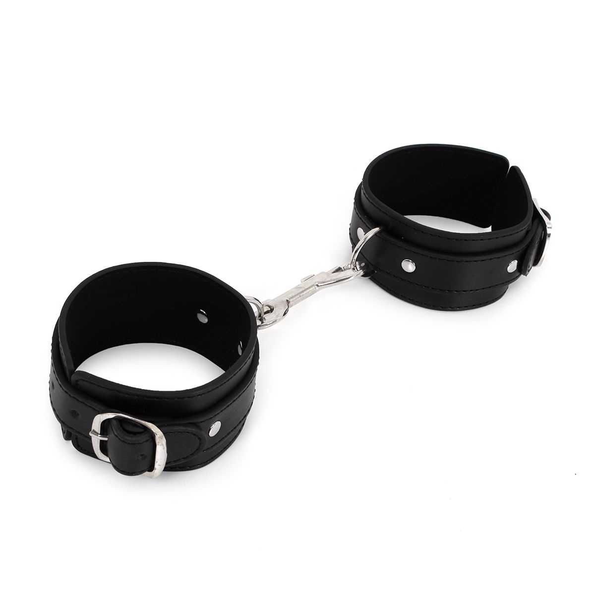 Ankle cuffs with double hook – PU leather for him & her