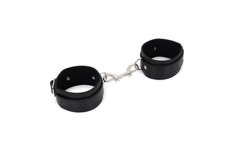 Ankle cuffs with double hook – PU leather for him & her