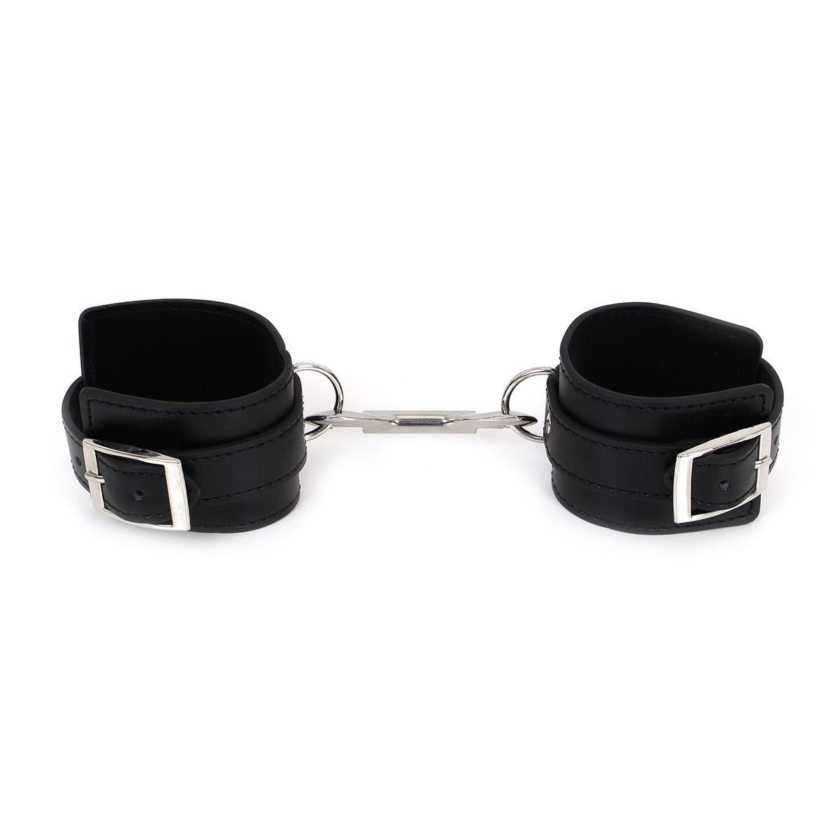 Handcuffs with double hook – PU leather, for him & her