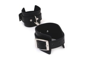 Handcuffs with double hook – PU leather, for him & her