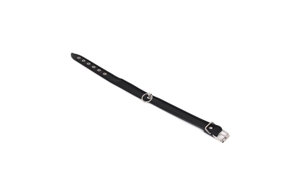 Elegante PU-Leer Halsband met O-Ring en Verstelbare Gesp