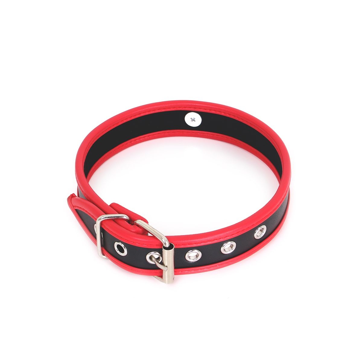 Elegant PU Leather Collar with O-Ring and Adjustable Buckle