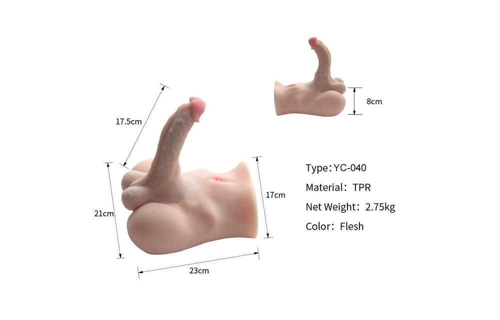 Masturbator mit Penis & Anus 17,5 cm – Realistischer Genuss