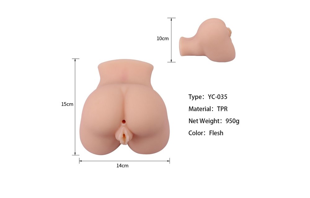 Realistischer Large Ass & Pussy Masturbator – Vagina & Anus