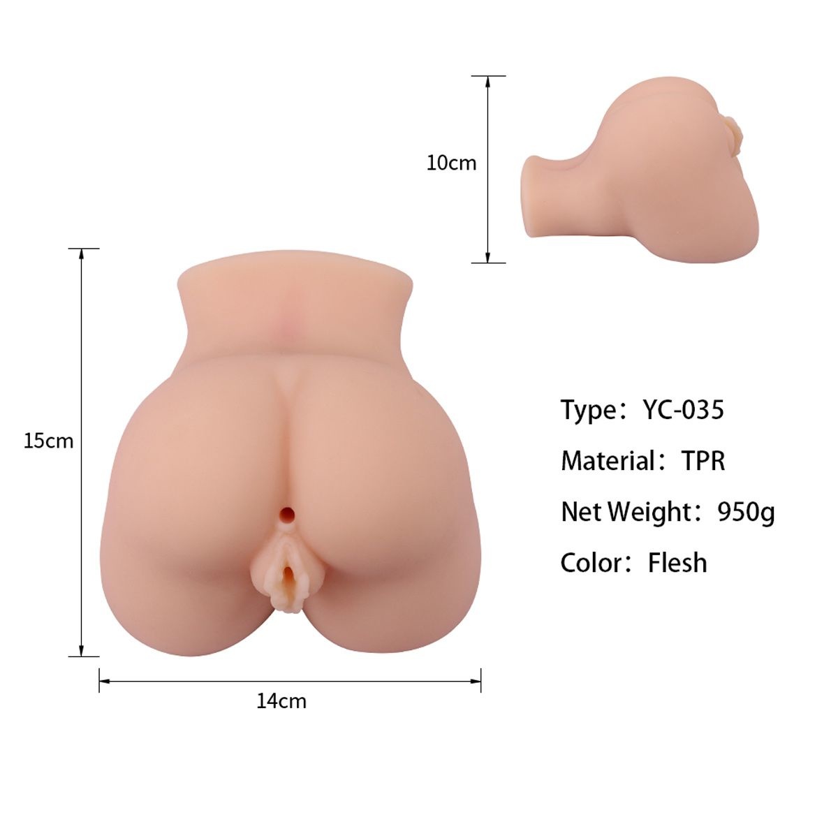 Realistischer Large Ass & Pussy Masturbator – Vagina & Anus