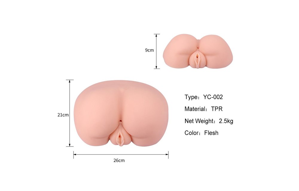 Realistic Large Ass & Pussy Masturbator – Vagina & Anus