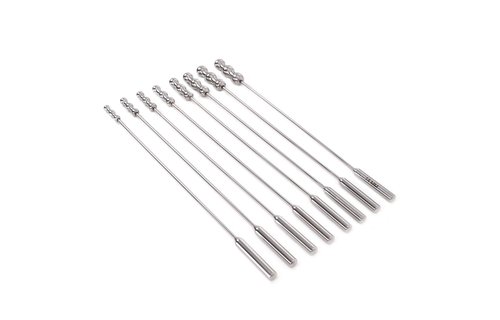 Urethral Dilator Beads Set - 8 Stainless Steel Sizes