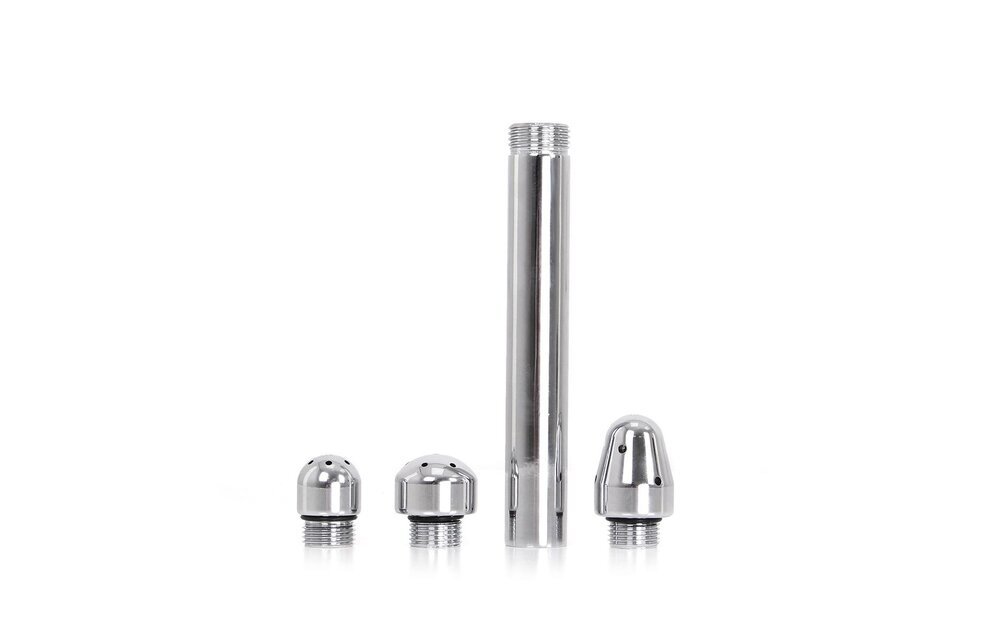 Anal Shower Set 3 Heads | Silver Aluminium, Hygienic