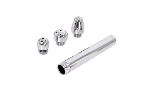 Anal Shower Set 3 Heads | Silver Aluminium, Hygienic
