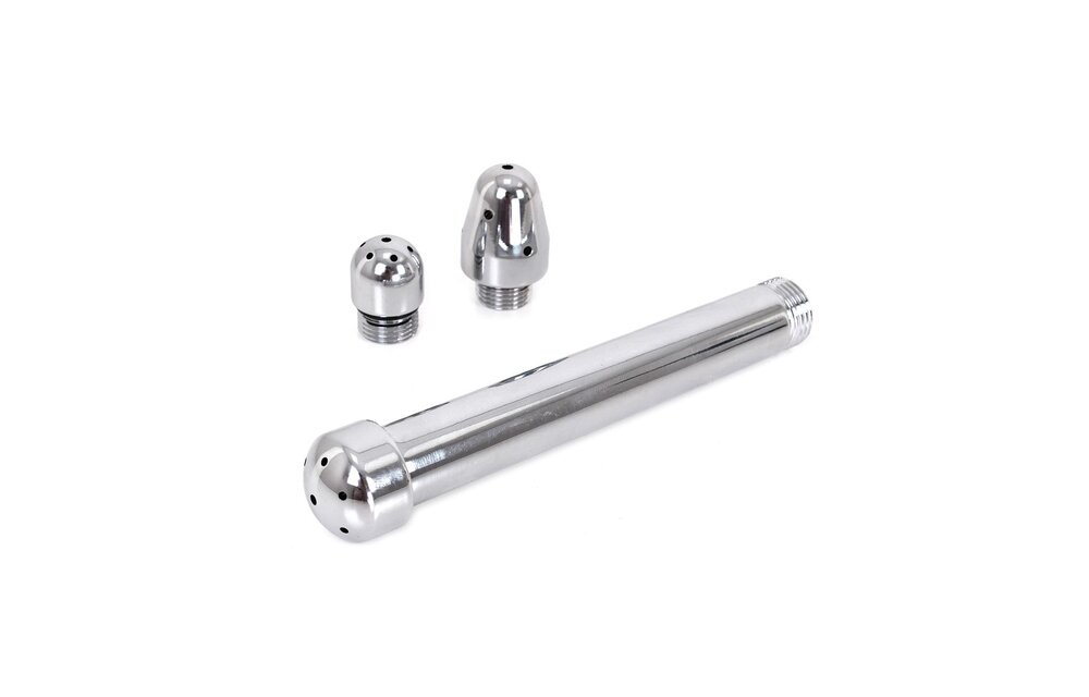 Anal Shower Set 3 Heads | Silver Aluminium, Hygienic