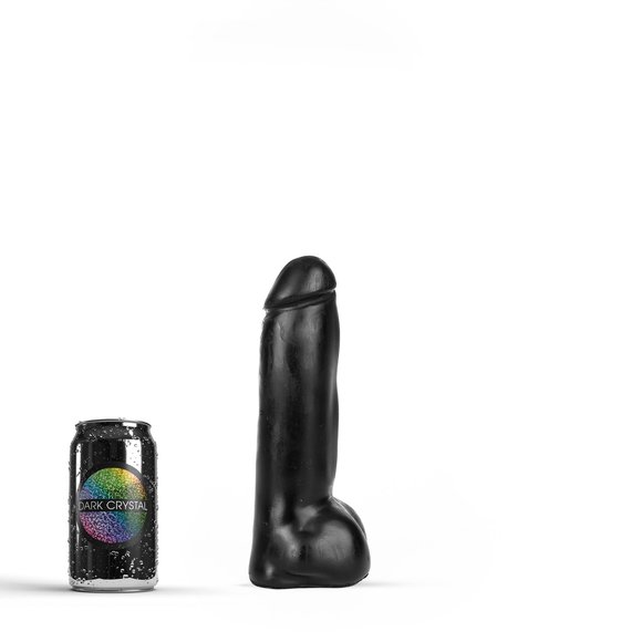 Schwarzer Dildo 22,5 cm Dark Crystal – Flexibel & wasserdicht
