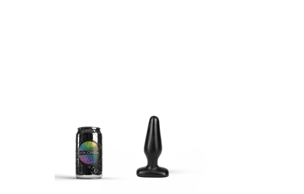 Schwarzer Buttplug 13,5 cm | Flexibel & wasserdicht – Dark Crystal