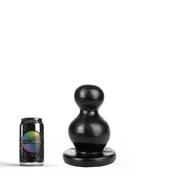 Black Butt Plug Dark Crystal 18 cm - Flexible & Waterproof