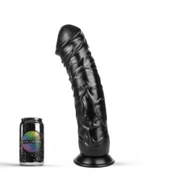 Zwarte Gigantische Dildo 32 cm | Dark Crystal Flexibel Vinyl