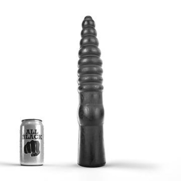 Anal Dildo 35 cm – Ribbed, Large & Stimulating Black