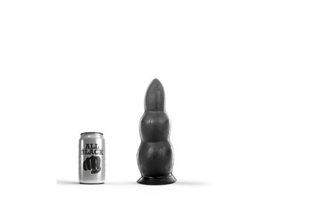 Butt Plug 23 cm – Ribbed Texture, Black, Red, Blue