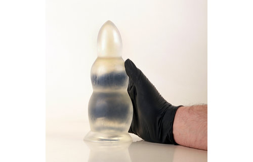 Butt Plug 23 cm – Ribbed Texture, Black, Red, Blue