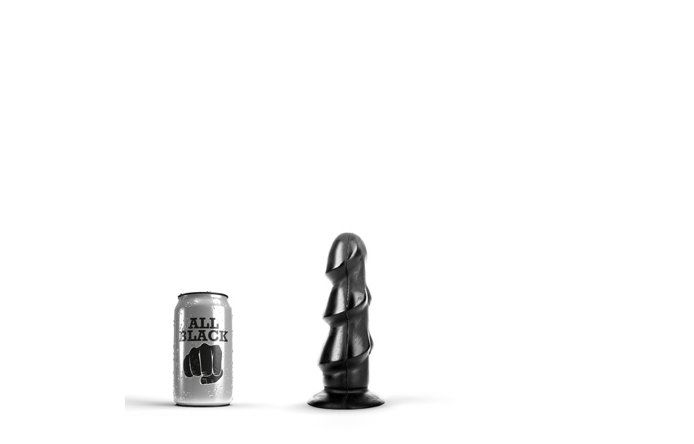 Drievoudige Butt Plug 17 cm - Zwart, Rood & Blauw, Ribbel