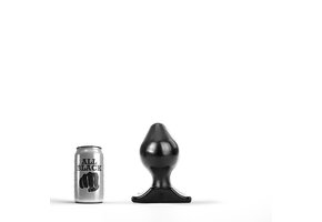 Buttplug 17 cm – Weich, Schwarz, Rot & Blau, Ø 8,8 cm