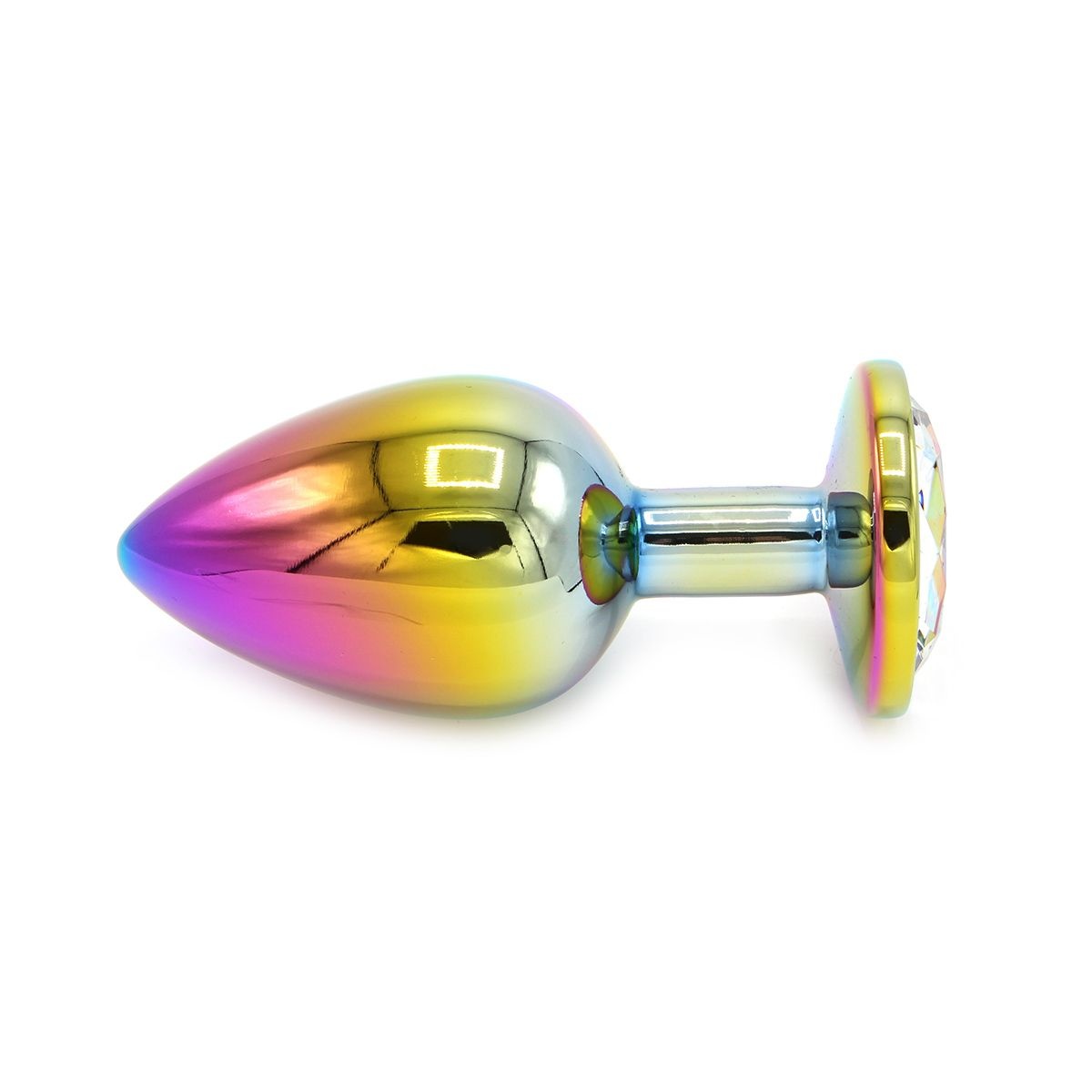 Buttplug Regenbogen mit Edelstein