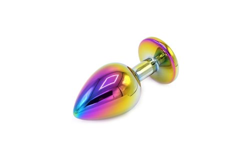 Buttplug Regenbogen Edelstein 7-9,5 cm – Leicht & Stilvoll