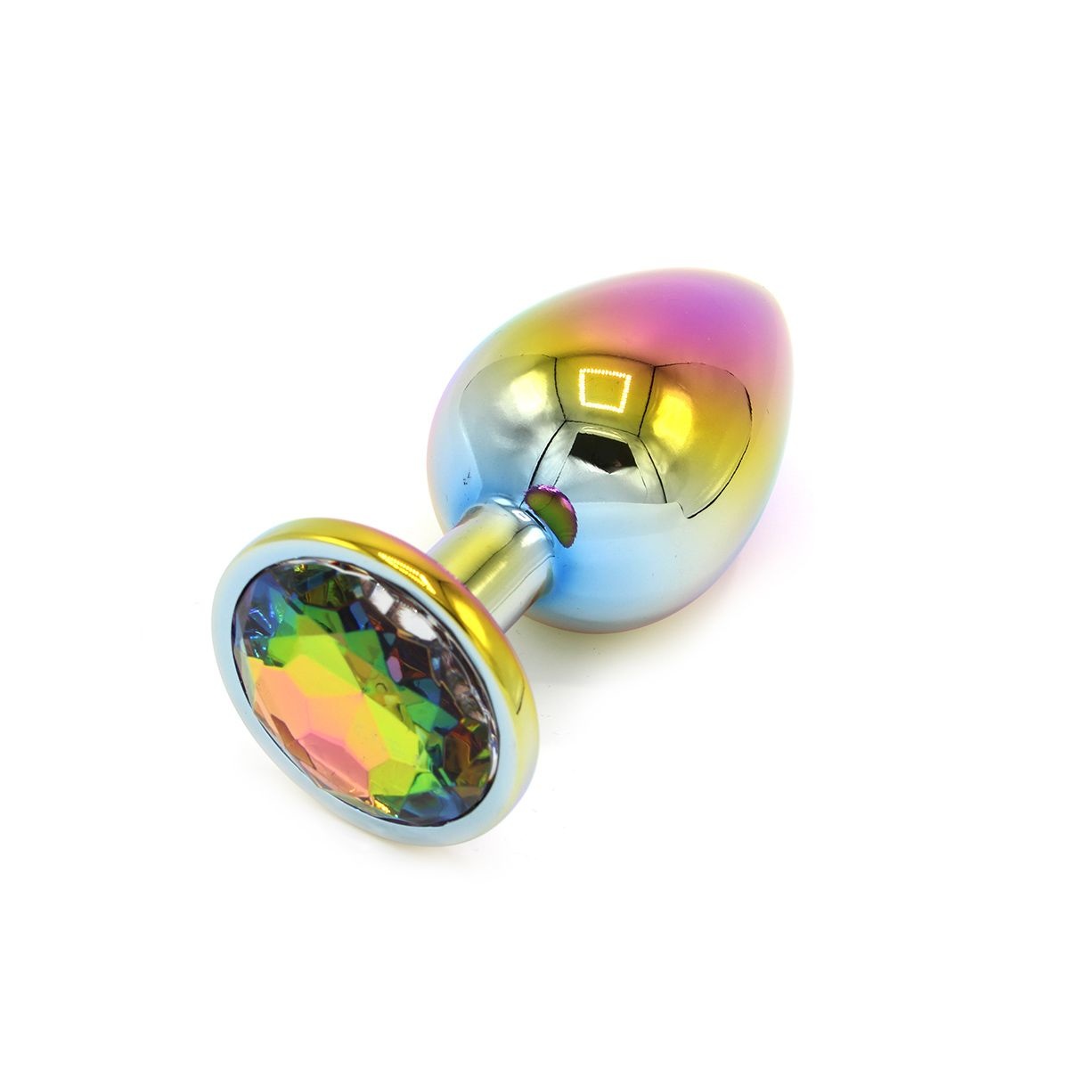 Buttplug Regenbogen Edelstein 7-9,5 cm – Leicht & Stilvoll