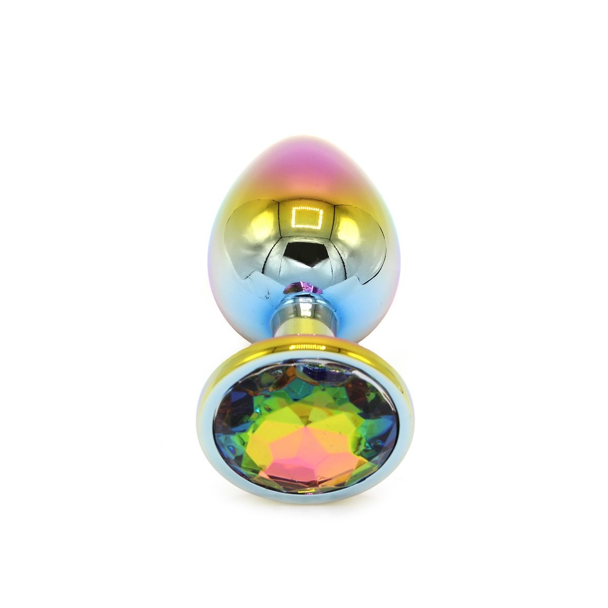 Buttplug Regenboog Edelsteen 7-9,5 cm – Lichtgewicht & Stijlvol