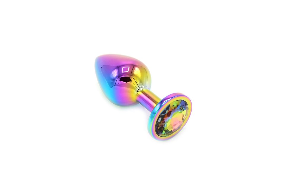 Buttplug Regenbogen Edelstein 7-9,5 cm – Leicht & Stilvoll