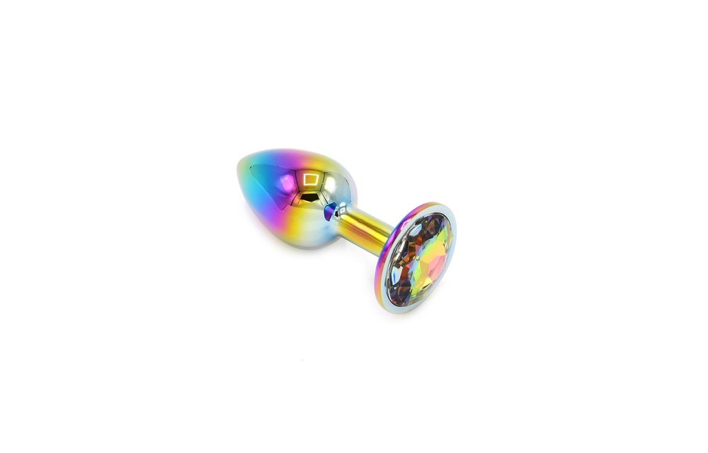Rainbow Gemstone Butt Plug 7-9.5 cm – Lightweight & Stylish