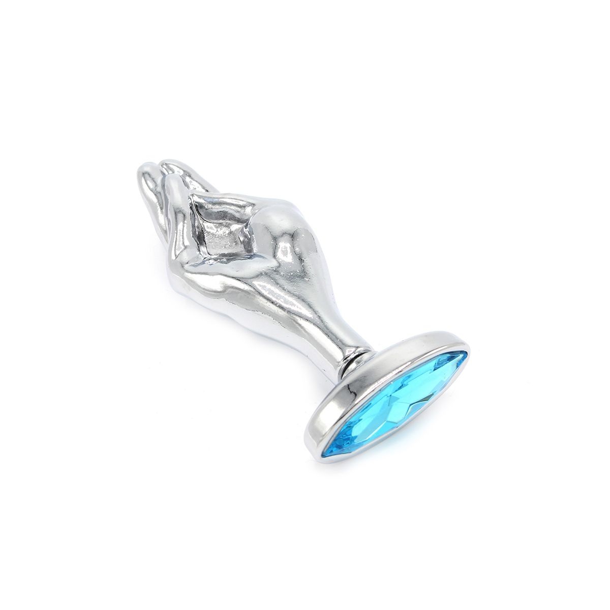 Butt Plug Blue Gemstone 7.2-9.2 cm | Steel & Elegant