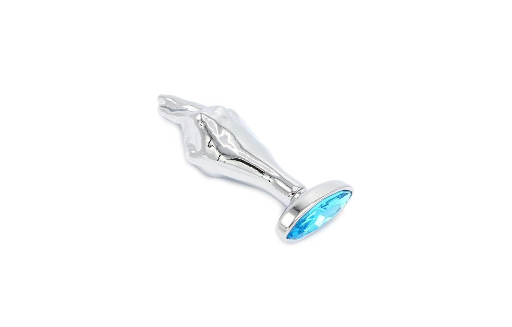 Butt Plug Blue Gemstone 7.2-9.2 cm | Steel & Elegant