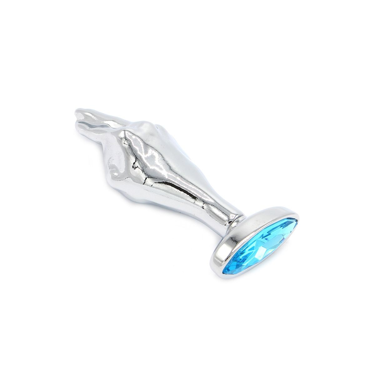 Butt Plug Blue Gemstone 7.2-9.2 cm | Steel & Elegant