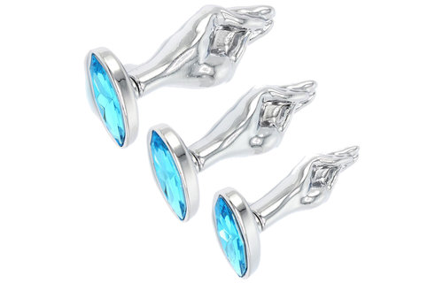 Fist Buttplug Blauwe Edelsteen