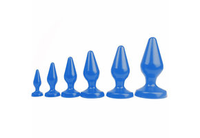 Butt Plug Classic Plug Blue 10.5-13.5-15.5-18.5-20-24 cm
