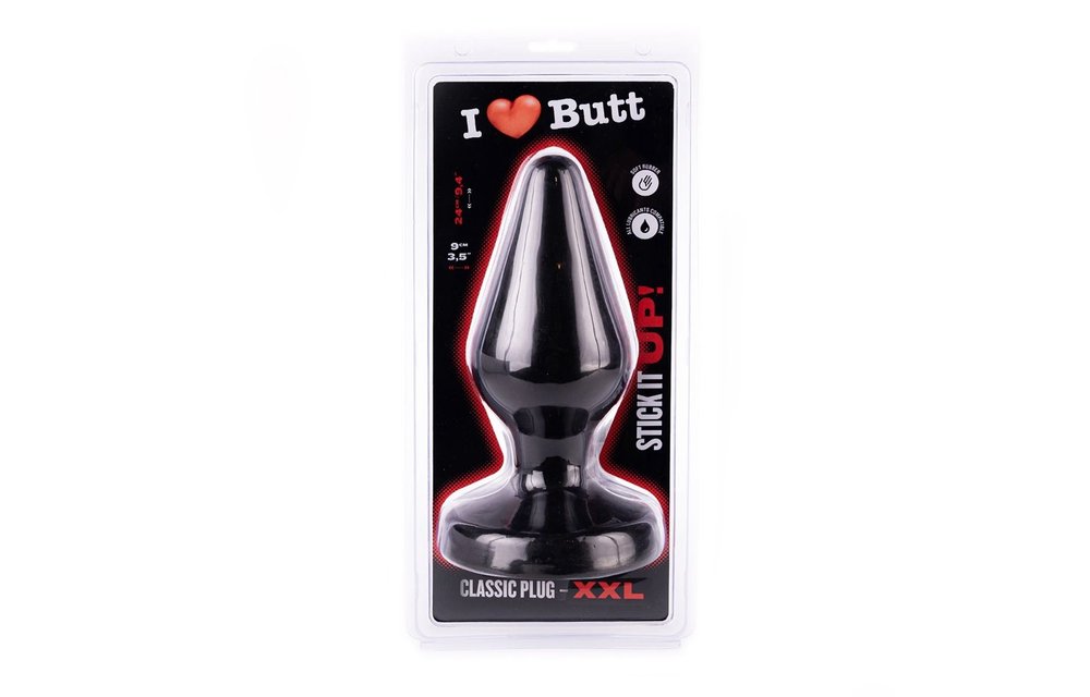 Buttplug Klassieke Plug Zwart 10.5-24 cm | Veilig PVC Europa