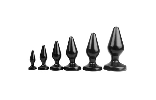 Butt plug Classic Plug Black 10.5-24 cm | Safe PVC Europe