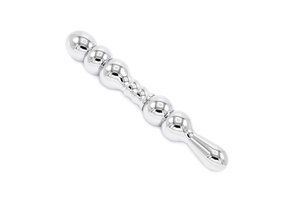 Dildo Fancy Aluminium 18 cm – Rillen & Noppen, anal/vaginal