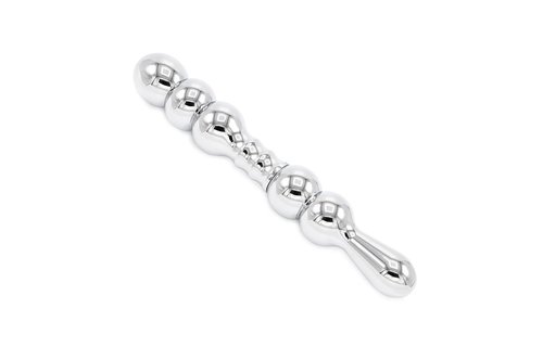 Dildo Fancy Aluminium 18 cm – Rillen & Noppen, anal/vaginal