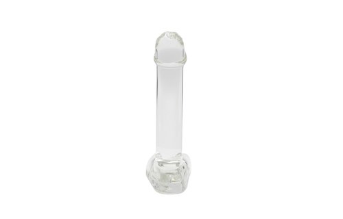 Glasdildo Glatter Penis 17 cm – Warmes & kaltes Vergnügen