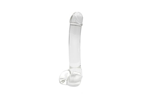 Glasdildo Glatter Penis 17 cm – Warmes & kaltes Vergnügen