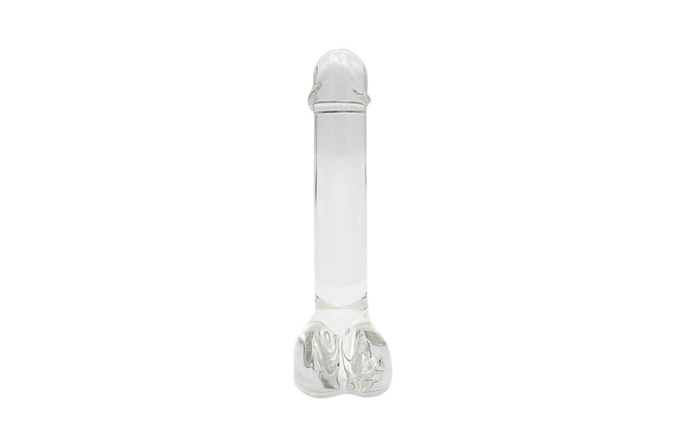 Glazen Dildo Gladde Penis 17 cm – Warm & Koud Speelplezier