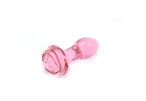 Glass Butt Plug Pink 13 cm – Warmth & Cold Sensation