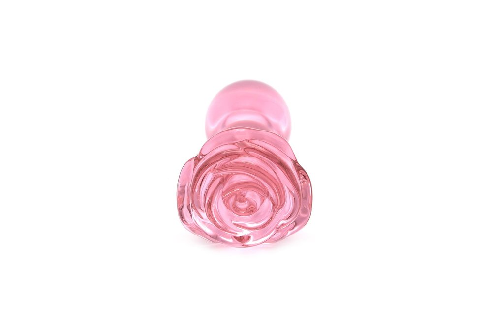 Glass Butt Plug Pink 13 cm – Warmth & Cold Sensation