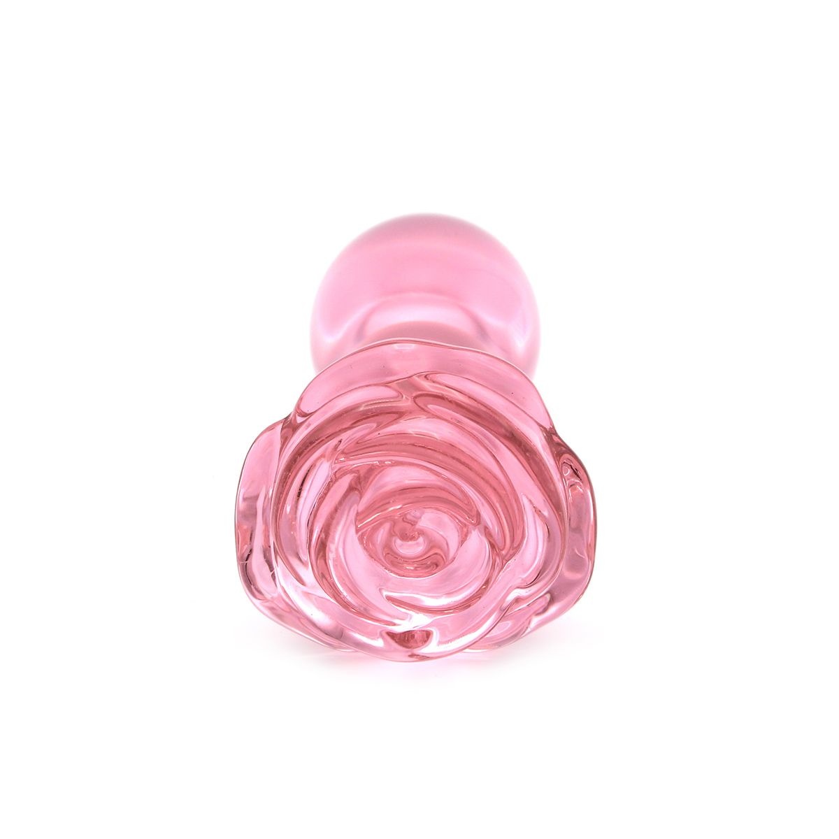 Glazen Buttplug Roze 13 x 3,8 cm