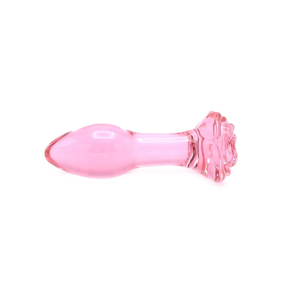 Glazen Buttplug Roze 13 x 3,8 cm