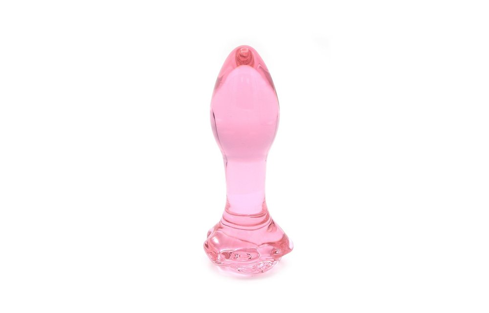 Glazen Buttplug Roze 13 cm – Warmte & Koude Sensatie